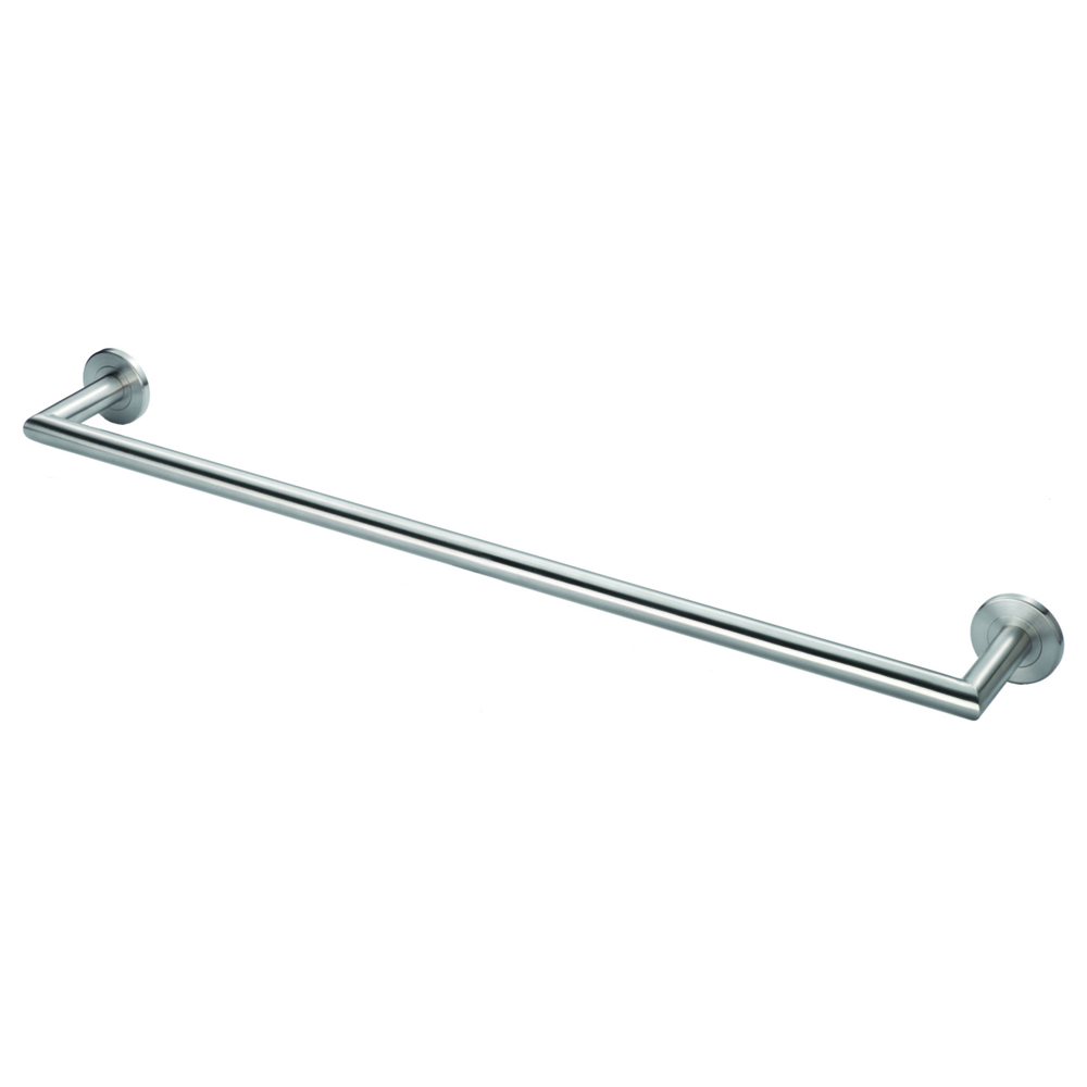 de'leau 001 Carlisle Brass Mitred Towel Rail - 600mm C/C - Concealed Fix - Stainless Steel - Image 1