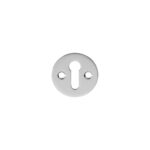 Carlisle Brass Escutcheon - Lock Profile Victorian Round Face Fix - Polished Chrome