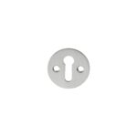 Carlisle Brass Escutcheon - Lock Profile Victorian Round Face Fix - Satin Chrome