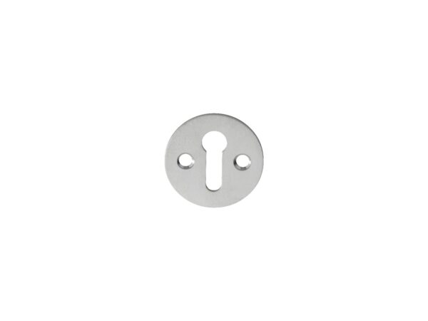 Carlisle Brass Escutcheon - Lock Profile Victorian Round Face Fix - Satin Chrome