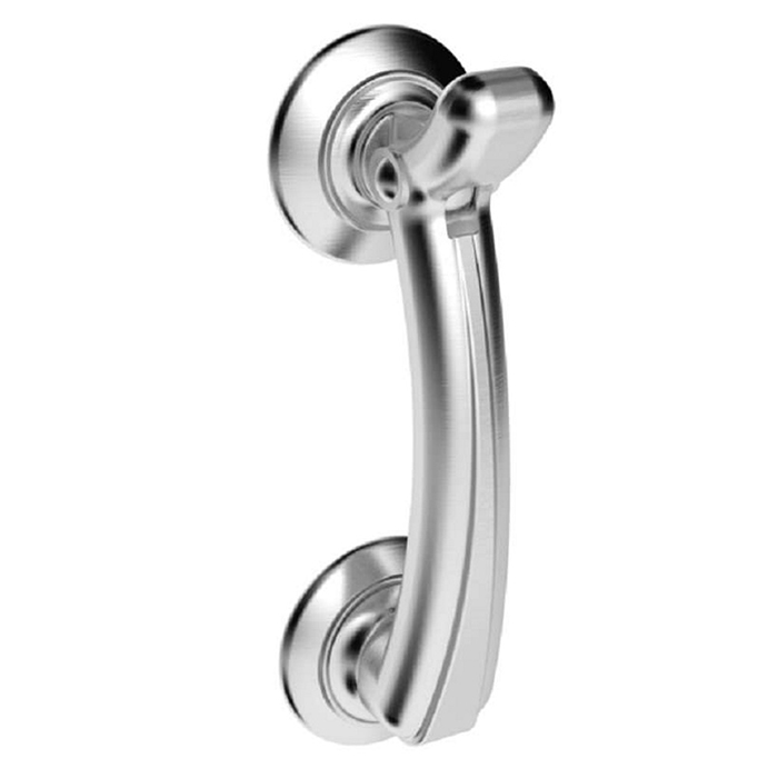 Created using Luxion Technology (luxion.com) Carlisle Brass Door Knocker on Rose Satin Chrome - Image 1