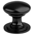 Carlisle Brass Victorian Cupboard Knob (One Piece) 42mm - Matt Black