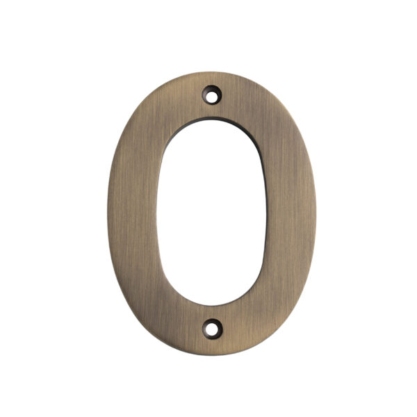 Eurospec 100 x 72 x 5mm - Number 0 - Face Fix - Antique Brass