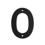 Eurospec 100 x 72 x 5mm - Number 0 - Face Fix - Matt Black