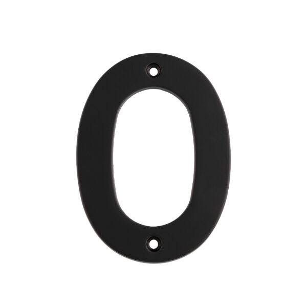 Eurospec 100 x 72 x 5mm - Number 0 - Face Fix - Matt Black