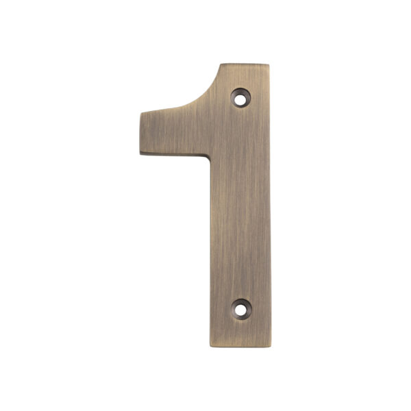 Eurospec 100 x 46 x 5mm - Number 1 - Face Fix - Antique Brass