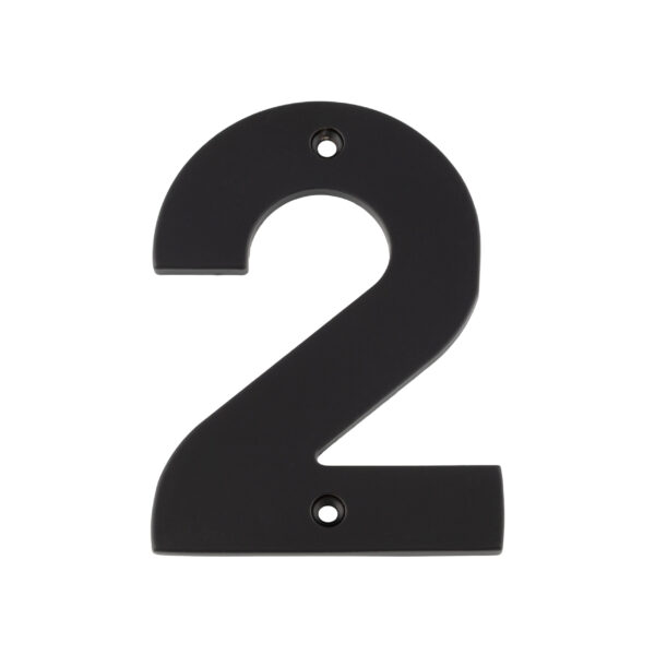 Eurospec 100 x 69 x 5mm - Number 2 - Face Fix - Matt Black