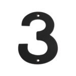 Eurospec 100 x 74 x 5mm - Number 3 - Face Fix - Matt Black