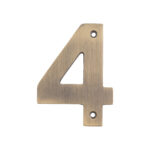 Eurospec 100 x 74 x 5mm - Number 4 - Face Fix - Antique Brass