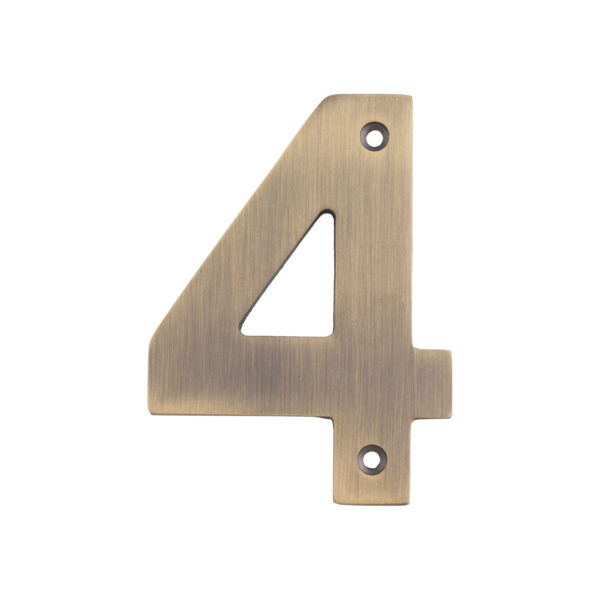Eurospec 100 x 74 x 5mm - Number 4 - Face Fix - Antique Brass