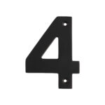 Eurospec 100 x 74 x 5mm - Number 4 - Face Fix - Matt Black