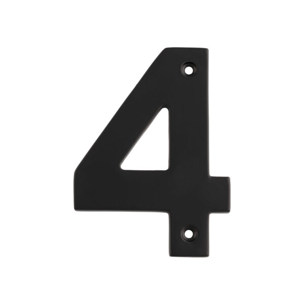 Eurospec 100 x 74 x 5mm - Number 4 - Face Fix - Matt Black