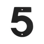 Eurospec 100 x 73 x 5mm - Number 5 - Face Fix - Matt Black