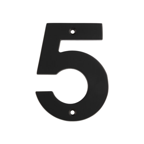 Eurospec 100 x 73 x 5mm - Number 5 - Face Fix - Matt Black