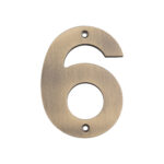 Eurospec 100 x 72 x 5mm - Number 6/9 - Face Fix - Antique Brass