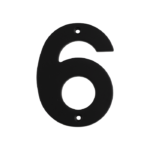 Eurospec 100 x 72 x 5mm - Number 6/9 - Face Fix - Matt Black