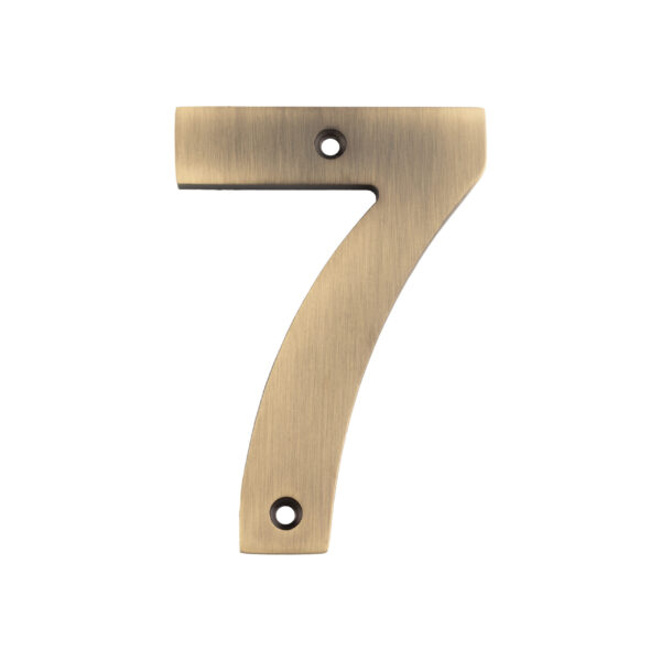 Eurospec 100 x 70 x 5mm - Number 7 - Face Fix - Antique Brass