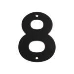 Eurospec 100 x 72 x 5mm - Number 8 - Face Fix - Matt Black