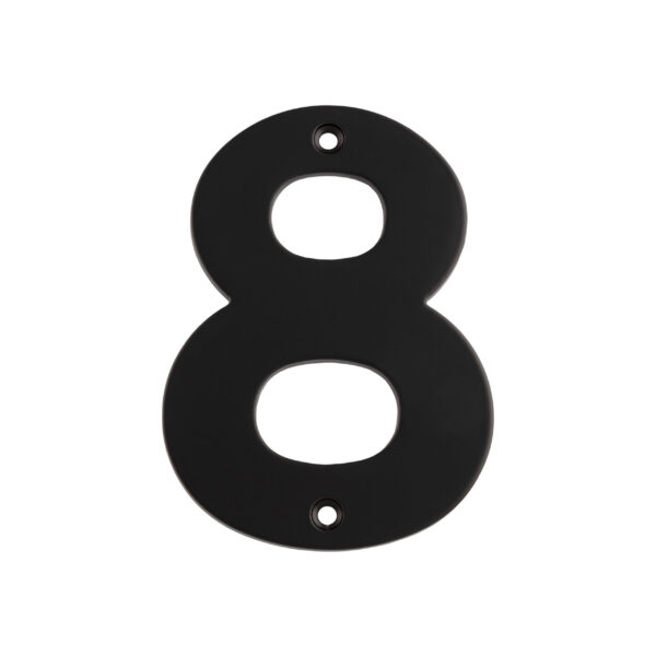Eurospec 100 x 72 x 5mm - Number 8 - Face Fix - Matt Black