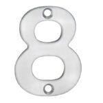 Eurospec 50 x 32 x 2mm - Number 8 - Face Fix - Satin Stainless Steel