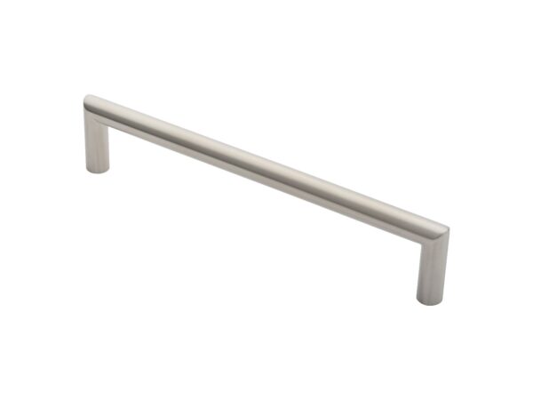Eurospec 19mm Dia. Mitred Pull Handle - 300mm C/C - Bolt Through Fixing - Satin Stainless Steel