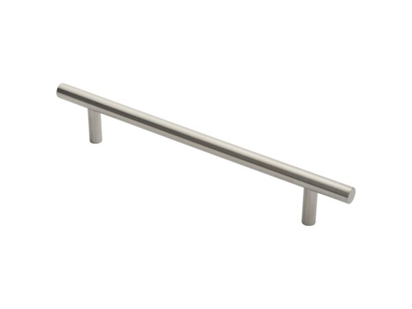 Eurospec 19mm Dia. T Bar Pull Handle - 300mm C/C - Bolt Through Fixing - Satin Stainless Steel