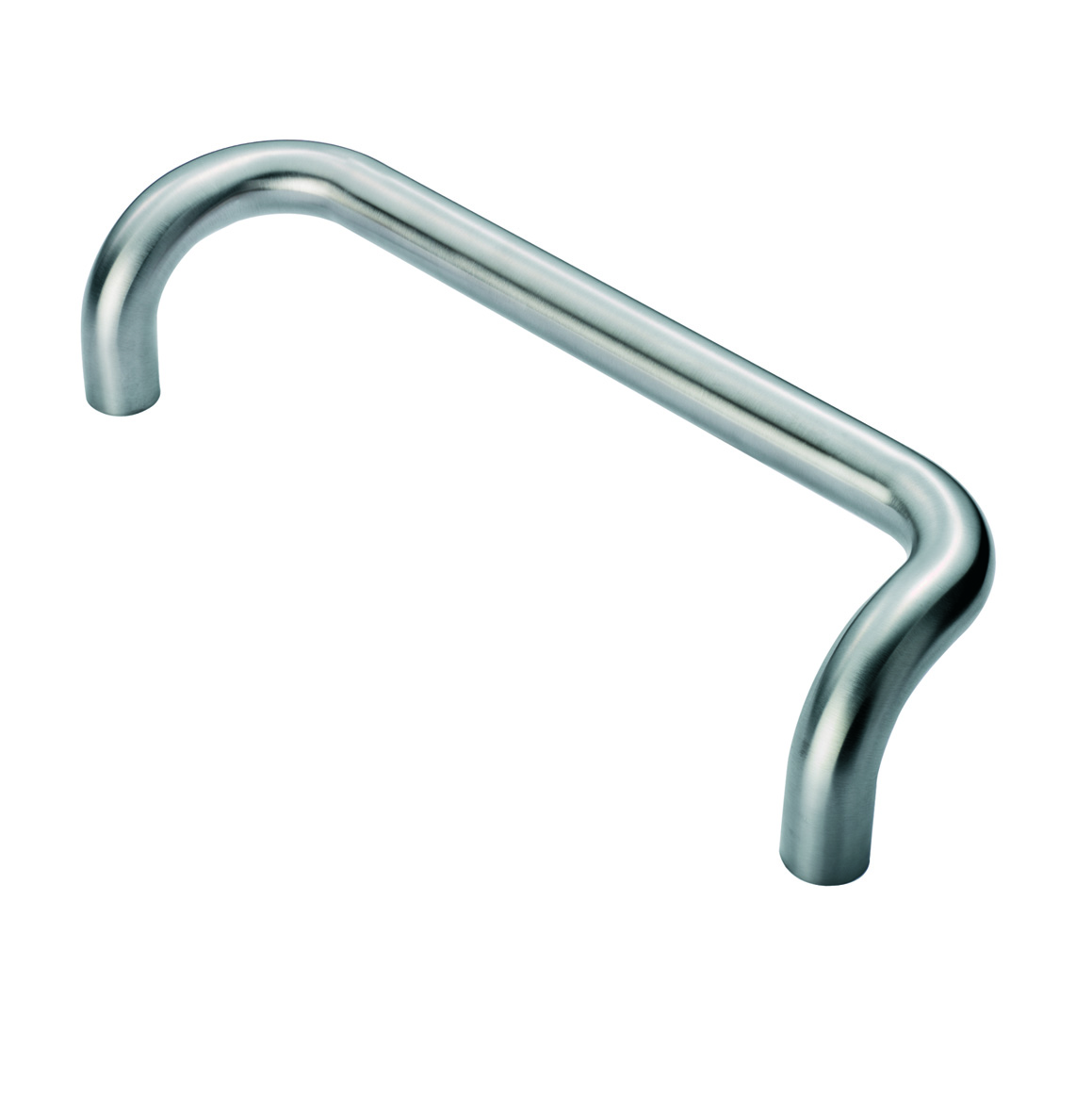 pbc1300sss.jpg Eurospec 25mm Dia. Cranked Pull Handle - 300mm C/C - Bolt Through Fixing - Satin Stainless Steel - Image 1
