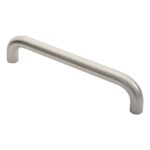 Eurospec 25mm Dia. D Pull Handle - 300mm C/C - Bolt Through Fixing - Satin Stainless Steel