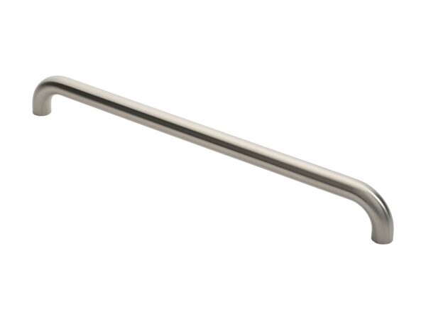 Eurospec 30mm Dia. D Pull Handle - 600mm C/C - Bolt Through Fixing - Satin Stainless Steel