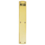 Carlisle Brass Push Plate (Engraved) - Polished Brass