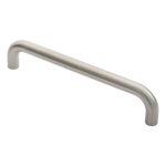 Eurospec 22mm Dia. D Pull Handle - 300mm C/C - Bolt Through Fixing - Satin Stainless Steel