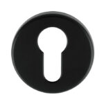 Manital Escutcheon - Euro Profile - Push-on Round Rose Ner (Matt Black)