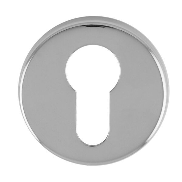 Manital Escutcheon - Euro Profile - Push-on Round Rose Cro (Polished Chrome)