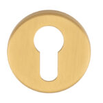 Manital Escutcheon - Euro Profile - Push-on Round Rose Osa (Satin Brass)