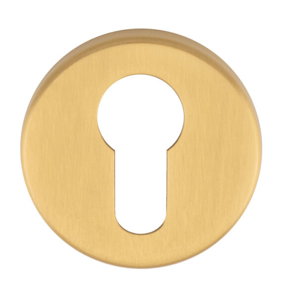 Manital Escutcheon - Euro Profile - Push-on Round Rose Osa (Satin Brass)