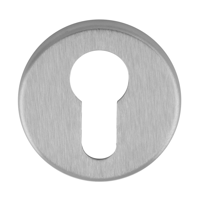 re001sc.jpg Manital Escutcheon - Euro Profile - Push-on Round Rose Csa (Satin Chrome) - Image 1