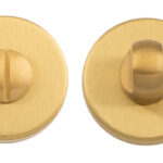 Manital Turn & Release on Push-on Round Rose Osa (Satin Brass)