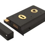 Eurospec 6 x 4" Rim Lock - Dual Handed C/W 2 Keys - Black Japanned