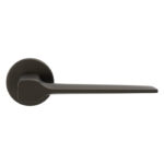 Manital Sonica Lever on Sprung Push-on Round Rose Ner (Matt Black)