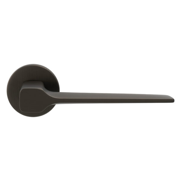 Manital Sonica Lever on Sprung Push-on Round Rose Ner (Matt Black)