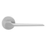 Manital Sonica Lever on Sprung Push-on Round Rose Csa (Satin Chrome)