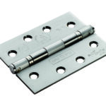 Eurospec 102 x 76 x 2.5mm Slim Knuckle Ball Bearing Hinge Grade 13 C/W Screws (Pair) - Satin Stainless Steel