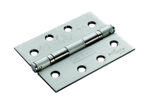 Eurospec 102 x 76 x 2.5mm Slim Knuckle Ball Bearing Hinge Grade 13 C/W Screws (Pair) - Satin Stainless Steel