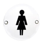 Eurospec 76mm Sign - Female - Face Fix - Bright Stainless Steel