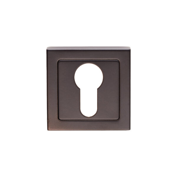 Eurospec Escutcheon - Euro Profile - Push-on Square Rose - Matt Black