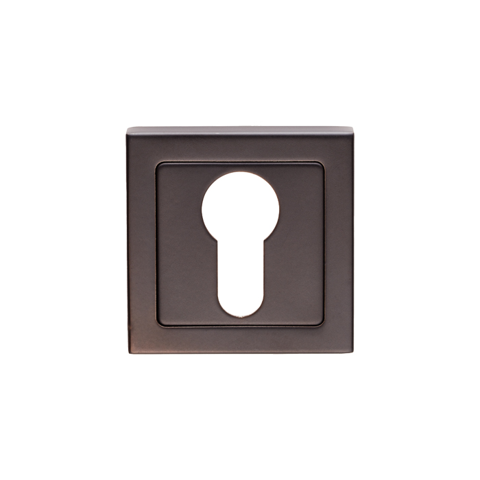 sse1405mb.jpg Eurospec Escutcheon - Euro Profile - Push-on Square Rose - Matt Black - Image 1