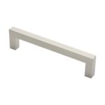 Eurospec 19mm Dia. Square Mitred Pull Handle - 225mm C/C - Bolt Through Fixing - Satin Stainless Steel
