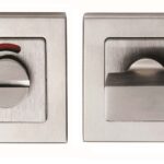 Eurospec Turn & Release - 5mm Spindle - Push-on Square Rose - Satin Stainless Steel