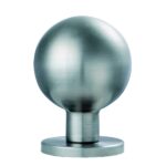 Eurospec Steelworx 58mm Dia Knob on Rose (Turning) - Satin Stainless Steel