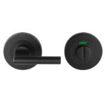 Eurospec Large Turn & Release - 5mm Spindle - Screw-on Round Rose with Indicator - Matt Black